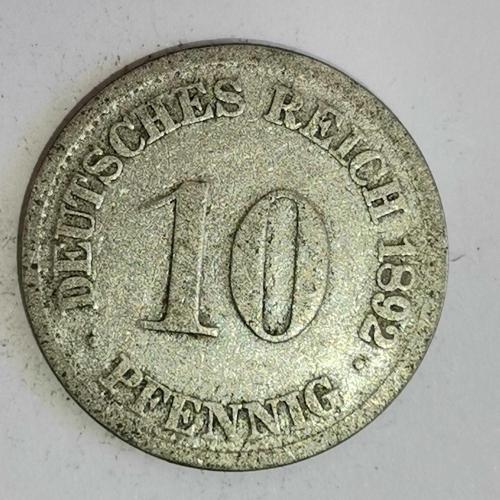 ALMANYA  1892  D    10 PFENNIG