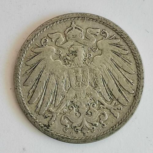 ALMANYA  1899 D     10 PFENNIG