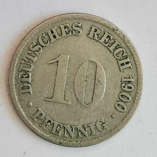 ALMANYA  1900 D     10 PFENNIG