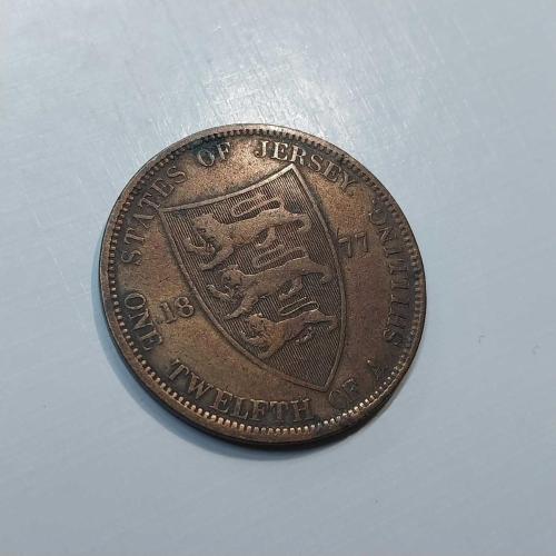 Jersey 1877 Viktorya 1/12 Şilin