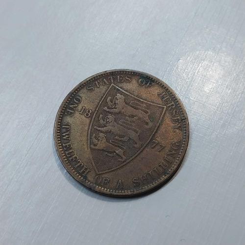Jersey 1877 Viktorya 1/12 Şilin