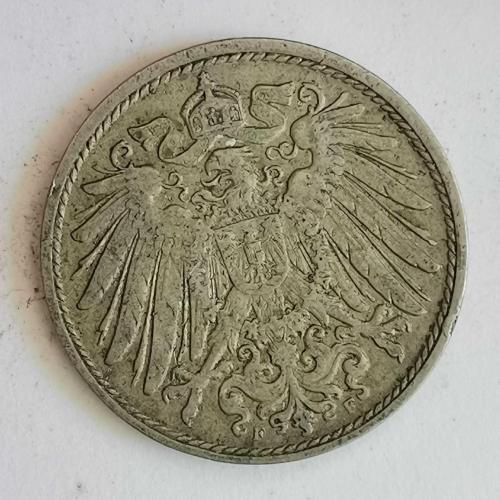 ALMANYA  1905 F    10 PFENNIG