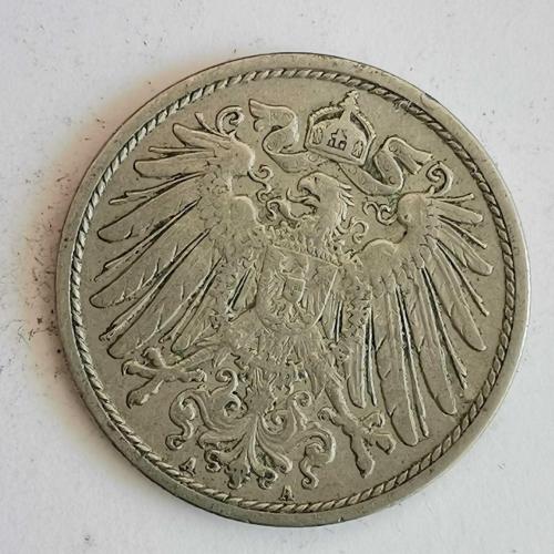 ALMANYA  1907 A    10 PFENNIG