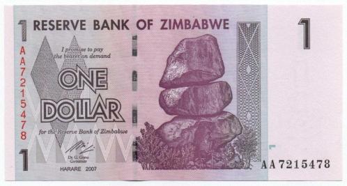 Zimbabve 2007 Yılı 1 Dolar çil