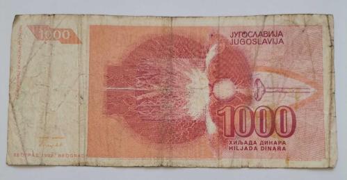 YUGOSLAVYA  1992  1000  DİNAR