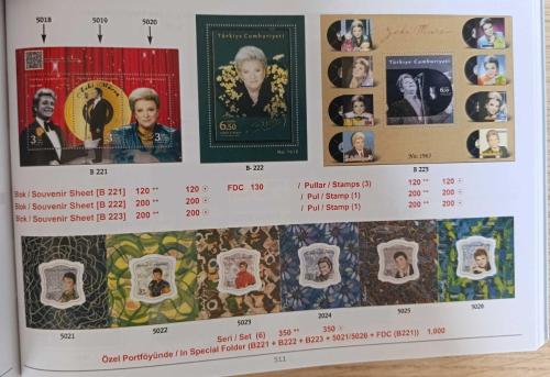 Zeki Müren Hatıra Pul ve Blokları FDCsi tam set kapağı açılmamış porrföy isfila 2026 katalog değeri 1000 tl