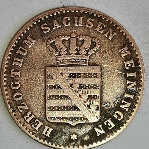 SAKSONYA  - MEININGEN  1868   2  PFENING