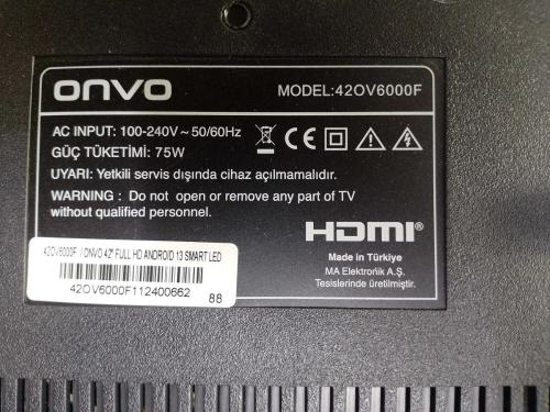283 ONVO 42OV6000F LED TELEVİZYON STEREO SES KOLON HOPARLÖR SPEAKER 1000 TL.283