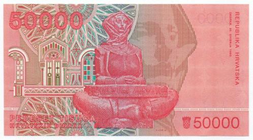Hırvatistan 1993 Yılı 50 Dinar çil