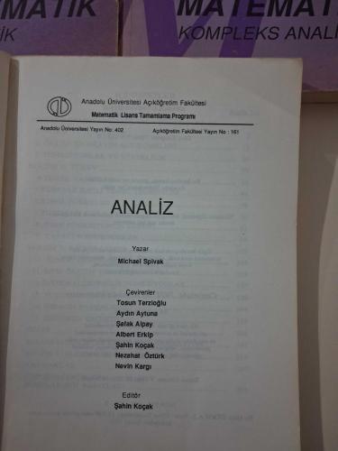 ANADOLU ÜNİVERSİTESİ / MATEMATİK Lisans Tamamlama Programı ( KOMPLEKS ANALİZ /ANALİZ /BİLGİSAYAR PROGRAMLAMA /OLASILIK VE İSTATİSTİK / SOYUT CEBİR...)
