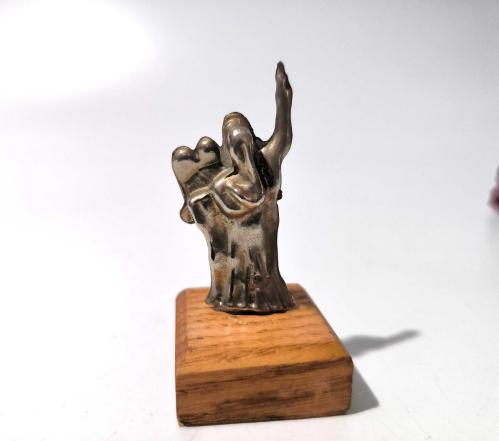 Eskilerden Hristiyan Biblo - Gümüş Kaplama Dini Biblo - Figür