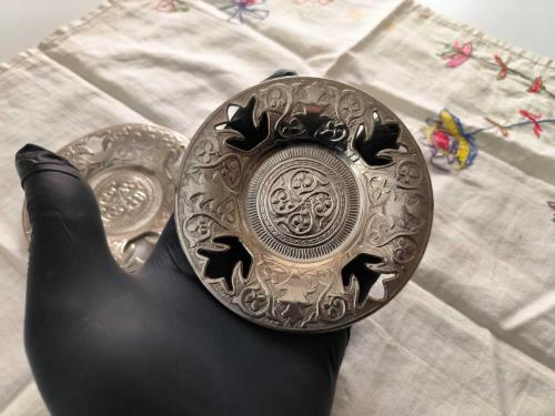 Çay Tabağı - Metal Çay Bardağı Tabağı - 2 ADET