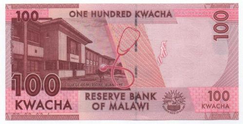 Malavi 2020 Yılı 100 Kwacha çil
