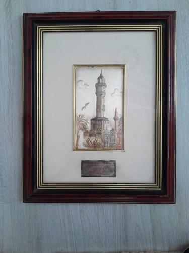 İzmir Saat Kulesi GÜMÜŞ RÖLYEF Çerçeveli (Açıklamaları Okuyunuz)