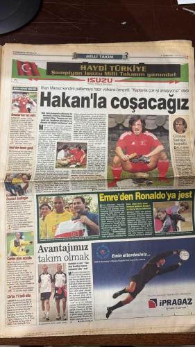 FOTOMAÇ SPOR GAZETESİ - TURKISH NEWSPAPER - DOĞUM GÜNÜ HEDİYESİ  - EKSİKSİZ TAM TAKIM GAZETE -1 HAZİRAN 2002  AZİZ YILDIRIM - WERNER LORANT - OĞUZ ÇETİN - TERİM - ÜMİT KARAN - CİHAN - MURAT - MÜSLİM - HAKAN ŞÜKÜR - İLHAN MANSIZ - HASAN ŞAŞ - ROBERTO CARLOS - SCOLARI - EMRE BELÖZOĞLU - RONALDO - VIERI - SELÇUK MANAV - ŞAFAK KAYARLAR - DOĞAN KÖLOĞLU - HASMET BABAOĞLU - LEVENT TÜZEMEN - FATİH DOĞAN - MEHMET CANSUN  F.BAHÇE’DE TARİHİ GÜN - YENİLER DE BİR YILDIZ - DARISI BAŞIMIZA - KUPAYI KİM ALACAK - ZIDANE’SIZLIK - FRANSA SENEGAL’E YENİLDİ - HAKAN’LA FIRTINA GİBİ ESERİZ - SAKIN OYUNA GELMEYİN - SCOLARI TEDİRGİN - CARLOS YİNE UÇUŞTA - ÇİN’DE 11 BELLİ OLDU - HAKAN’LA COŞACAĞIZ - AVANTAJIMIZ - EMRE’DEN RONALDO’YA JEST - ABDULLAH VE ARİF: ÇEKİNMİYORUZ - MİLLİ TAKIM KAMPI - BÜTÜN KALPLER SİZİNLE HAYDİ TÜRKİYE  FENERBAHÇE - GALATASARAY - BEŞİKTAŞ - MİLLİ TAKIM - SENEGAL - FRANSA - BREZİLYA - ALMANYA - SUUDİ ARABİSTAN - URUGUAY - DANİMARKA - İRLANDA - KAMERUN - ÇİN - KOSTA RİKA - INTER - LAZIO -