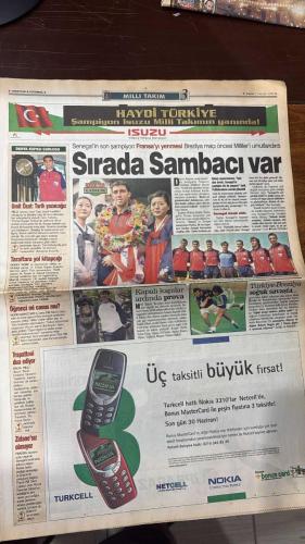FOTOMAÇ SPOR GAZETESİ - TURKISH NEWSPAPER - DOĞUM GÜNÜ HEDİYESİ  - EKSİKSİZ TAM TAKIM GAZETE -2 HAZİRAN 2002  AZİZ YILDIRIM - NİHAT ÖZDEMİR - MAHMUT USLU - HAKAN BİLAL KUTLUALP - İLHAN EKŞİOĞLU - NİHAT OZBAĞI - OSMAN YALÇIN - MİTHAT YENİGÜN - HAYDAR PINARCI - MEHMET CANSUN - TERİM - ÜMİT KARAN - CİHAN - MURAT - MÜSLİM - HASAN ŞAŞ - FABIO CAPELLO - ŞENOL GÜNEŞ - İLHAN MANSIZ - HAKAN ŞÜKÜR - HASAN ŞAŞ - ROBERTO CARLOS - SCOLARI - EMRE BELÖZOĞLU - RONALDO - SELÇUK MANAV - ŞAFAK KAYARLAR - DOĞAN KOLOĞLU - HASMET BABAOĞLU - LEVENT TÜZEMEN - FATİH DOĞAN - FERUDUN NİĞDELİOĞLU  F.BAHÇE’DE TARİHİ GÜN - EZDİ GEÇTİ - ZAFERE DOYMUYOR - FENER BORSA’YA EKİM’DE GİRİYOR - YENİ ÇAĞIN KULÜBÜ - STAT İÇİN DE YETKİ - HASAN ŞAŞ YOLCU - AY-YILDIZ İNANIYOR - ALMANYA COŞTU - DARISI BAŞIMIZA - KUPAYI KİM ALACAK - ZİDANE’SIZLIK - FRANSA SENEGAL’E YENİLDİ - HAKAN’LA FIRTINA GİBİ ESERİZ - AVANTAJIMIZ - EMRE’DEN RONALDO’YA JEST - ÇEKİNMİYORUZ - MİLLİ TAKIM KAMPI - BÜTÜN KALPLER SİZİNLE HAYDİ TÜRKİYE  FENERBAHÇE - G