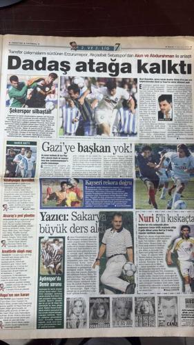 FOTOMAÇ SPOR GAZETESİ - TURKISH NEWSPAPER - DOĞUM GÜNÜ HEDİYESİ  - EKSİKSİZ TAM TAKIM GAZETE -2 HAZİRAN 2002  AZİZ YILDIRIM - NİHAT ÖZDEMİR - MAHMUT USLU - HAKAN BİLAL KUTLUALP - İLHAN EKŞİOĞLU - NİHAT OZBAĞI - OSMAN YALÇIN - MİTHAT YENİGÜN - HAYDAR PINARCI - MEHMET CANSUN - TERİM - ÜMİT KARAN - CİHAN - MURAT - MÜSLİM - HASAN ŞAŞ - FABIO CAPELLO - ŞENOL GÜNEŞ - İLHAN MANSIZ - HAKAN ŞÜKÜR - HASAN ŞAŞ - ROBERTO CARLOS - SCOLARI - EMRE BELÖZOĞLU - RONALDO - SELÇUK MANAV - ŞAFAK KAYARLAR - DOĞAN KOLOĞLU - HASMET BABAOĞLU - LEVENT TÜZEMEN - FATİH DOĞAN - FERUDUN NİĞDELİOĞLU  F.BAHÇE’DE TARİHİ GÜN - EZDİ GEÇTİ - ZAFERE DOYMUYOR - FENER BORSA’YA EKİM’DE GİRİYOR - YENİ ÇAĞIN KULÜBÜ - STAT İÇİN DE YETKİ - HASAN ŞAŞ YOLCU - AY-YILDIZ İNANIYOR - ALMANYA COŞTU - DARISI BAŞIMIZA - KUPAYI KİM ALACAK - ZİDANE’SIZLIK - FRANSA SENEGAL’E YENİLDİ - HAKAN’LA FIRTINA GİBİ ESERİZ - AVANTAJIMIZ - EMRE’DEN RONALDO’YA JEST - ÇEKİNMİYORUZ - MİLLİ TAKIM KAMPI - BÜTÜN KALPLER SİZİNLE HAYDİ TÜRKİYE  FENERBAHÇE - G