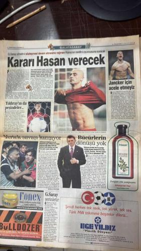 FOTOMAÇ SPOR GAZETESİ - TURKISH NEWSPAPER - DOĞUM GÜNÜ HEDİYESİ  - EKSİKSİZ TAM TAKIM GAZETE -3 HAZİRAN 2002  WERNER LORANT - CHRISTOPH DAUM - NIHAT KAHVECİ - VAHAP HACIOĞLU - HİDAYET TÜRKOĞLU - MEHMET CANSUN - ABEL XAVIER - FABIO CAPELLO - SERGEN - SUMER - RIZA ÇALIMBAY - ÜMİT KAYIHAN - ÇAĞATAY ÇAĞLAR - FEHMİ ÖZGÖLER - AHMET KONANÇ - DAVUT GÜLOĞLU - İSMAİL TÜRTÜT - ŞENOL GÜNEŞ - İLHAN MANSIZ - HAKAN ŞÜKÜR - ROBERTO CARLOS - SCOLARI - EMRE BELÖZOĞLU - RONALDO - SELÇUK MANAV - ŞAFAK KAYARLAR - DOĞAN KOLOĞLU - LEVENT TÜZEMEN - HASMET BABAOĞLU - FATİH DOĞAN  LORANT İKİNCİ DAUM OLAMAZ - CİMBOM DOYMUYOR - HASAN ŞAŞ YOLCU - YALVARARAK FUTBOLCU ALDIK - İLAHİ BARIŞ UÇAKTA KALDI - KOMANDO FENER CANLI YAYINDA - A MİLLİLER PARAYA DOYMADI - ANTALYA PAZARI - DENİZLİSPOR ZARAR ETTİ - TRABZON’A YENİ LİBERO - SERGEN İŞİ ARAP SAÇI - EZDİ GEÇTİ - ZAFERE DOYMUYOR - FENER BORSA’YA EKİM’DE GİRİYOR - HASAN ŞAŞ’A ROMA TALİP - DARISI BAŞIMIZA - FRANSA SENEGAL’E YENİLDİ - HAKAN’LA FIRTINA GİBİ ESERİZ - BREZİLY