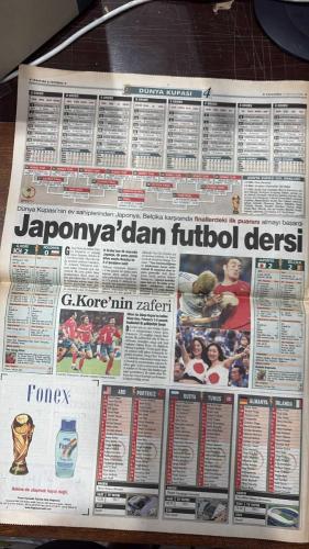 FOTOMAÇ SPOR GAZETESİ - TURKISH NEWSPAPER - DOĞUM GÜNÜ HEDİYESİ  - EKSİKSİZ TAM TAKIM GAZETE 5 HAZİRAN 2002  RUŞTU REÇBER - HASAN ŞAŞ - ÜMİT DAVALA - YILDIRAY BASTÜRK - EMRE BELÖZOĞLU - ALPAY ÖZALAN - ŞENOL GÜNEŞ - FATİH TERİM - JANCKER - MUHAMMET SARR - GÖKMEN ÖZDENAK - LEVENT TÜZEMEN - TRABZONSPOR YÖNETİCİLERİ - AHMET HACIOĞLU  RUŞTU İÇİN MÜTHİŞ İDDİA - JANCKER CİMBOM’DA - SARR ARTIK GALATASARAYLI - GÜNEŞ YİNE ŞAŞIRTTI - SUÇUN ADRESİ YANLIŞ - İKİSİNİ DE YENERİZ - HEDEFİMİZ ŞAMPİYONLUK - AVRUPA’NIN STARI OLACAĞIM - KOSTA RİKA ÇİN’İ RAHAT GEÇTİ - DÜNYA KUPASI HEYECANI - SPORSEVERLER İÇİN BULMACA  FENERBAHÇE - GALATASARAY - BEŞİKTAŞ - TRABZONSPOR - BAYERN MÜNİH - MANCHESTER UNITED - MILAN - KOSTA RİKA - ÇİN - JAPONYA - BELÇİKA - GÜNEY KORE - POLONYA - RUSYA - TUNUS - ABD - PORTEKİZ - ALMANYA - İRLANDA - BREZİLYA