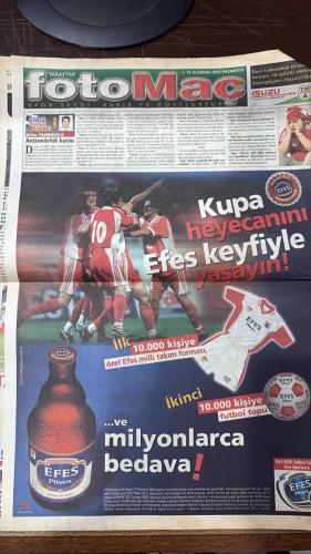 FOTOMAÇ SPOR GAZETESİ - TURKISH NEWSPAPER - DOĞUM GÜNÜ HEDİYESİ  - EKSİKSİZ TAM TAKIM GAZETE - 10 HAZİRAN 2002 ORTEGA - HAGI - POPESCU - TAFFAREL - EMRE - PARKS - KENAN ONUK - MUSTAFA YALON - SOLCİK KAYARLAR - AYHAN BERMEK - ABDULLAH ÇEVRİM - ERHAN ONAL - LEVENT TUZEMEN - ZİYA DOĞAN - ALTAN TANRIKULU - HAKAN YAĞOĞLU - KENAN YÜCEL - MİMİ SENOL - SERKAN YETİŞMİŞOĞLU - ORHAN ÇAVUŞOĞLU - KUBİLAY TOPTAŞ  FENERBAHÇELİLER ARTIK İSVEÇLİ - KEP AYNI ŞARKI - İSVEÇ KARŞILAŞMASIYLA BAŞLADI - EMRE’YE PARKS YANIT VERDİ - GRUP PUAN DURUMU - JAPONYA EMİN ADIMLARLA İLERLİYOR - SAHA DIŞINDAKİLER - BÖYLE OLMAMALIYDI - EMRE YALNIZ KALDI - HAZİN ÖYKÜ - TECRÜBE EKSİKLİĞİ - ANTRENÖRLÜK KURSU - LAZAROV KALACAK - ANTEP’İN 3 ADAYI VAR - BLYEDİÇ’TEN UYARI - ROTA AUEKWEBU’DA - BURSALI KUBİLAY LÖSEMİYİ YENDİ - TRABZONSPOR LAYIK OLDUĞU YERE GELECEK - MİLLİ PİYANGO ÇEKİLDİ  GALATASARAY - FENERBAHÇE - BEŞİKTAŞ - TRABZONSPOR - SAMSUNSPOR - KOCAELİSPOR - GAZİANTEPSPOR - ANTALYASPOR - YOZGATSPOR - BURSA - ADANASPOR - KAY
