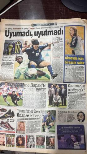 FOTOMAÇ SPOR GAZETESİ - TURKISH NEWSPAPER - DOĞUM GÜNÜ HEDİYESİ  - EKSİKSİZ TAM TAKIM GAZETE - 10 HAZİRAN 2002 ORTEGA - HAGI - POPESCU - TAFFAREL - EMRE - PARKS - KENAN ONUK - MUSTAFA YALON - SOLCİK KAYARLAR - AYHAN BERMEK - ABDULLAH ÇEVRİM - ERHAN ONAL - LEVENT TUZEMEN - ZİYA DOĞAN - ALTAN TANRIKULU - HAKAN YAĞOĞLU - KENAN YÜCEL - MİMİ SENOL - SERKAN YETİŞMİŞOĞLU - ORHAN ÇAVUŞOĞLU - KUBİLAY TOPTAŞ  FENERBAHÇELİLER ARTIK İSVEÇLİ - KEP AYNI ŞARKI - İSVEÇ KARŞILAŞMASIYLA BAŞLADI - EMRE’YE PARKS YANIT VERDİ - GRUP PUAN DURUMU - JAPONYA EMİN ADIMLARLA İLERLİYOR - SAHA DIŞINDAKİLER - BÖYLE OLMAMALIYDI - EMRE YALNIZ KALDI - HAZİN ÖYKÜ - TECRÜBE EKSİKLİĞİ - ANTRENÖRLÜK KURSU - LAZAROV KALACAK - ANTEP’İN 3 ADAYI VAR - BLYEDİÇ’TEN UYARI - ROTA AUEKWEBU’DA - BURSALI KUBİLAY LÖSEMİYİ YENDİ - TRABZONSPOR LAYIK OLDUĞU YERE GELECEK - MİLLİ PİYANGO ÇEKİLDİ  GALATASARAY - FENERBAHÇE - BEŞİKTAŞ - TRABZONSPOR - SAMSUNSPOR - KOCAELİSPOR - GAZİANTEPSPOR - ANTALYASPOR - YOZGATSPOR - BURSA - ADANASPOR - KAY