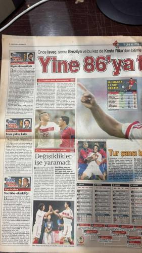 FOTOMAÇ SPOR GAZETESİ - TURKISH NEWSPAPER - DOĞUM GÜNÜ HEDİYESİ  - EKSİKSİZ TAM TAKIM GAZETE - 10 HAZİRAN 2002 ORTEGA - HAGI - POPESCU - TAFFAREL - EMRE - PARKS - KENAN ONUK - MUSTAFA YALON - SOLCİK KAYARLAR - AYHAN BERMEK - ABDULLAH ÇEVRİM - ERHAN ONAL - LEVENT TUZEMEN - ZİYA DOĞAN - ALTAN TANRIKULU - HAKAN YAĞOĞLU - KENAN YÜCEL - MİMİ SENOL - SERKAN YETİŞMİŞOĞLU - ORHAN ÇAVUŞOĞLU - KUBİLAY TOPTAŞ  FENERBAHÇELİLER ARTIK İSVEÇLİ - KEP AYNI ŞARKI - İSVEÇ KARŞILAŞMASIYLA BAŞLADI - EMRE’YE PARKS YANIT VERDİ - GRUP PUAN DURUMU - JAPONYA EMİN ADIMLARLA İLERLİYOR - SAHA DIŞINDAKİLER - BÖYLE OLMAMALIYDI - EMRE YALNIZ KALDI - HAZİN ÖYKÜ - TECRÜBE EKSİKLİĞİ - ANTRENÖRLÜK KURSU - LAZAROV KALACAK - ANTEP’İN 3 ADAYI VAR - BLYEDİÇ’TEN UYARI - ROTA AUEKWEBU’DA - BURSALI KUBİLAY LÖSEMİYİ YENDİ - TRABZONSPOR LAYIK OLDUĞU YERE GELECEK - MİLLİ PİYANGO ÇEKİLDİ  GALATASARAY - FENERBAHÇE - BEŞİKTAŞ - TRABZONSPOR - SAMSUNSPOR - KOCAELİSPOR - GAZİANTEPSPOR - ANTALYASPOR - YOZGATSPOR - BURSA - ADANASPOR - KAY