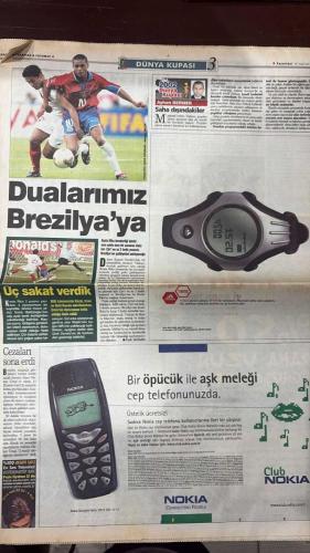 FOTOMAÇ SPOR GAZETESİ - TURKISH NEWSPAPER - DOĞUM GÜNÜ HEDİYESİ  - EKSİKSİZ TAM TAKIM GAZETE - 10 HAZİRAN 2002 ORTEGA - HAGI - POPESCU - TAFFAREL - EMRE - PARKS - KENAN ONUK - MUSTAFA YALON - SOLCİK KAYARLAR - AYHAN BERMEK - ABDULLAH ÇEVRİM - ERHAN ONAL - LEVENT TUZEMEN - ZİYA DOĞAN - ALTAN TANRIKULU - HAKAN YAĞOĞLU - KENAN YÜCEL - MİMİ SENOL - SERKAN YETİŞMİŞOĞLU - ORHAN ÇAVUŞOĞLU - KUBİLAY TOPTAŞ  FENERBAHÇELİLER ARTIK İSVEÇLİ - KEP AYNI ŞARKI - İSVEÇ KARŞILAŞMASIYLA BAŞLADI - EMRE’YE PARKS YANIT VERDİ - GRUP PUAN DURUMU - JAPONYA EMİN ADIMLARLA İLERLİYOR - SAHA DIŞINDAKİLER - BÖYLE OLMAMALIYDI - EMRE YALNIZ KALDI - HAZİN ÖYKÜ - TECRÜBE EKSİKLİĞİ - ANTRENÖRLÜK KURSU - LAZAROV KALACAK - ANTEP’İN 3 ADAYI VAR - BLYEDİÇ’TEN UYARI - ROTA AUEKWEBU’DA - BURSALI KUBİLAY LÖSEMİYİ YENDİ - TRABZONSPOR LAYIK OLDUĞU YERE GELECEK - MİLLİ PİYANGO ÇEKİLDİ  GALATASARAY - FENERBAHÇE - BEŞİKTAŞ - TRABZONSPOR - SAMSUNSPOR - KOCAELİSPOR - GAZİANTEPSPOR - ANTALYASPOR - YOZGATSPOR - BURSA - ADANASPOR - KAY