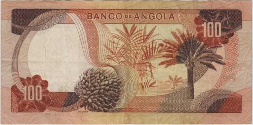 ANGOLA 100 ESKUDO 1972 PORTEKİZ HAKİMİYETİ DÖNEMİ. ÇOK ÇOK TEMİZ(-)