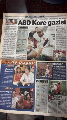 FOTOMAÇ SPOR GAZETESİ - TURKISH NEWSPAPER - DOĞUM GÜNÜ HEDİYESİ  - EKSİKSİZ TAM TAKIM GAZETE - 11 HAZİRAN 2002 FATİH TERİM - ORTEGA - SERGINHO - ROBERTO CARLOS - GUIMARAES - ŞENOL GÜNEŞ - SAMET AYBABA - METİN AKTAŞ - PETKOV - MUZAFFER BLAZER - GÜNGÖR ŞAHİNKAYA - FATİH DOĞAN - VEHBI ALTUNÇUL - M.YILMAZ ŞENOL  ORTEGA’YA MISİLLEME SERGINHO’YLA - CEZAYİR OLMAYALIM - 1982 HATIR ŞİKESİ - FIFA’YA UYARI YAPILMALI - PORTEKİZ COŞTU 4-0 - TEZGAH BAŞLADI - TRABZON DÜŞMANLIĞI - FIRTINA DEVAM EDECEK - AKTAŞ İDDİALI - ŞAMPİYONLUK YAŞAMALIYIM - SPORSEVERLER İÇİN KARE BULMACA - BÜYÜK KARŞILAMA  GALATASARAY - FENERBAHÇE - BEŞİKTAŞ - TRABZONSPOR - MİLAN - BREZİLYA - KOSTA RİKA - ÇİN - FRANSA - DANİMARKA - URUGUAY - SENEGAL - KAMERUN - ALMANYA - İRLANDA - SUUDİ ARABİSTAN - PORTUGAL - POLONYA - NAC BREDA STADI - AVRUPA ŞAMPİYONLAR LİGİ - 2002 DÜNYA KUPASI