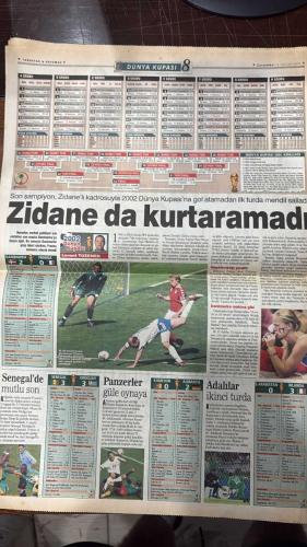 FOTOMAÇ SPOR GAZETESİ - TURKISH NEWSPAPER - DOĞUM GÜNÜ HEDİYESİ  - EKSİKSİZ TAM TAKIM GAZETE - 12 HAZİRAN 2002 ORTEGA - SERGINHO - FATİH TERİM - ROBERTO CARLOS - GUIMARAES - ŞENOL GÜNEŞ - SAMET AYBABA - METİN AKTAŞ - PETKOV - MUZAFFER BLAZER - GÜNGÖR ŞAHİNKAYA - FATİH DOĞAN - VEHBI ALTUNÇUL - M.YILMAZ ŞENOL - ÖZHAN CANAYDIN - ORHAN YÜZEN - HAMİT KAŞELİ - YILDIRIM ÖNVERDİ  ORTEGA’YA MISİLLEME SERGINHO’YLA - CEZAYİR OLMAYALIM - 1982 HATIR ŞİKESİ - FIFA’YA UYARI YAPILMALI - PORTEKİZ COŞTU 4-0 - TEZGAH BAŞLADI - TRABZON DÜŞMANLIĞI - FIRTINA DEVAM EDECEK - AKTAŞ İDDİALI - ŞAMPİYONLUK YAŞAMALIYIM - BU AYIP BİZE YETER - HESABI SORULUR - AVRUPA VE AFRİKA’NIN ŞAMPİYONLARI ELENDİ - GÖRGÜSÜZLÜĞE BAKIN - ÜMİT: İÇİNİZ RAHAT OLSUN - SAMİ YEN YENİLENİYOR - FLORYA’DA TURNUVA - KOMBİNE SIKINTI %50 - ASLAN’DA YALAN RÜZGÂRI  GALATASARAY - FENERBAHÇE - BEŞİKTAŞ - TRABZONSPOR - MİLAN - BREZİLYA - KOSTA RİKA - ÇİN - FRANSA - DANİMARKA - URUGUAY - SENEGAL - KAMERUN - ALMANYA - İRLANDA - SUUDİ ARABİSTAN - POR