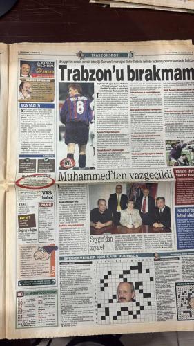 FOTOMAÇ SPOR GAZETESİ - TURKISH NEWSPAPER - DOĞUM GÜNÜ HEDİYESİ  - EKSİKSİZ TAM TAKIM GAZETE - 12 HAZİRAN 2002 ORTEGA - SERGINHO - FATİH TERİM - ROBERTO CARLOS - GUIMARAES - ŞENOL GÜNEŞ - SAMET AYBABA - METİN AKTAŞ - PETKOV - MUZAFFER BLAZER - GÜNGÖR ŞAHİNKAYA - FATİH DOĞAN - VEHBI ALTUNÇUL - M.YILMAZ ŞENOL - ÖZHAN CANAYDIN - ORHAN YÜZEN - HAMİT KAŞELİ - YILDIRIM ÖNVERDİ  ORTEGA’YA MISİLLEME SERGINHO’YLA - CEZAYİR OLMAYALIM - 1982 HATIR ŞİKESİ - FIFA’YA UYARI YAPILMALI - PORTEKİZ COŞTU 4-0 - TEZGAH BAŞLADI - TRABZON DÜŞMANLIĞI - FIRTINA DEVAM EDECEK - AKTAŞ İDDİALI - ŞAMPİYONLUK YAŞAMALIYIM - BU AYIP BİZE YETER - HESABI SORULUR - AVRUPA VE AFRİKA’NIN ŞAMPİYONLARI ELENDİ - GÖRGÜSÜZLÜĞE BAKIN - ÜMİT: İÇİNİZ RAHAT OLSUN - SAMİ YEN YENİLENİYOR - FLORYA’DA TURNUVA - KOMBİNE SIKINTI %50 - ASLAN’DA YALAN RÜZGÂRI  GALATASARAY - FENERBAHÇE - BEŞİKTAŞ - TRABZONSPOR - MİLAN - BREZİLYA - KOSTA RİKA - ÇİN - FRANSA - DANİMARKA - URUGUAY - SENEGAL - KAMERUN - ALMANYA - İRLANDA - SUUDİ ARABİSTAN - POR