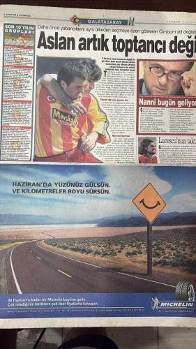 FOTOMAÇ SPOR GAZETESİ - TURKISH NEWSPAPER - DOĞUM GÜNÜ HEDİYESİ  - EKSİKSİZ TAM TAKIM GAZETE - 13 HAZİRAN 2002 ALPAY ÖZALAN - ASTON VILLA - FATİH TERİM - ORTEGA - RAUL - MENDIETA - ÜMİT DAVALA - ANGELOTTI - ŞENOL GÜNEŞ - ÖZHAN CANAYDIN - ORHAN YÜZEN - HAMİT KAŞELİ - RAPAIÇ - OĞUZ ÇETİN - RECEP - ALİ AKDENİZ - ALİ GÜNEŞ - TUNCAY - ALL MÜFİT GÜRTUNA - YILDIRIM ÖNVERDİ - BAYRAM AYDIN  CIMBOM ALPAY’I ALIYOR - ORTEGA YIKILDI FENERLİ SEVİNDİ - İSPANYA’NIN ŞAKASI YOK - BİR İHTİMAL DAHA YOK - RAPAIÇ KESTİ ATTI GİTMİYORUM - UEFA’DAN STADA TAM NOT - SARACOĞLU’NA BELEDİYE DESTEĞİ - PABUÇ PAHALI - BAYRAK OPERASYONU TİŞÖRT DESENİ OLDU - ÜMİT: İÇİNİZ RAHAT OLSUN - SAMİ YEN YENİLENİYOR - FLORYA’DA TURNUVA - KOMBİNE SIKINTI %50 - ASLAN’DA YALAN RÜZGÂRI  GALATASARAY - FENERBAHÇE - BEŞİKTAŞ - ASTON VILLA - MİLAN - REAL MADRİD - BREZİLYA - KOSTA RİKA - ÇİN - FRANSA - DANİMARKA - NİJERYA - İNGİLTERE - GÜNEY AFRİKA - İSPANYA - SLOVENYA - PARAGUAY - MEKSİKA - İTALYA - EKVADOR - HIRVATİSTAN - ŞÜKRÜ SARACOĞLU