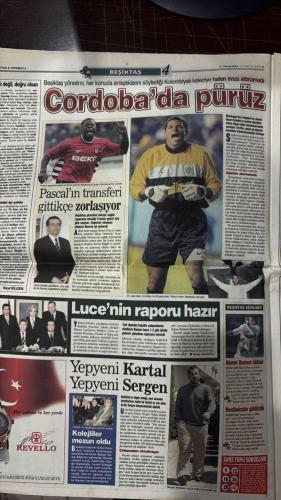 FOTOMAÇ SPOR GAZETESİ - TURKISH NEWSPAPER - DOĞUM GÜNÜ HEDİYESİ  - EKSİKSİZ TAM TAKIM GAZETE - 13 HAZİRAN 2002 ALPAY ÖZALAN - ASTON VILLA - FATİH TERİM - ORTEGA - RAUL - MENDIETA - ÜMİT DAVALA - ANGELOTTI - ŞENOL GÜNEŞ - ÖZHAN CANAYDIN - ORHAN YÜZEN - HAMİT KAŞELİ - RAPAIÇ - OĞUZ ÇETİN - RECEP - ALİ AKDENİZ - ALİ GÜNEŞ - TUNCAY - ALL MÜFİT GÜRTUNA - YILDIRIM ÖNVERDİ - BAYRAM AYDIN  CIMBOM ALPAY’I ALIYOR - ORTEGA YIKILDI FENERLİ SEVİNDİ - İSPANYA’NIN ŞAKASI YOK - BİR İHTİMAL DAHA YOK - RAPAIÇ KESTİ ATTI GİTMİYORUM - UEFA’DAN STADA TAM NOT - SARACOĞLU’NA BELEDİYE DESTEĞİ - PABUÇ PAHALI - BAYRAK OPERASYONU TİŞÖRT DESENİ OLDU - ÜMİT: İÇİNİZ RAHAT OLSUN - SAMİ YEN YENİLENİYOR - FLORYA’DA TURNUVA - KOMBİNE SIKINTI %50 - ASLAN’DA YALAN RÜZGÂRI  GALATASARAY - FENERBAHÇE - BEŞİKTAŞ - ASTON VILLA - MİLAN - REAL MADRİD - BREZİLYA - KOSTA RİKA - ÇİN - FRANSA - DANİMARKA - NİJERYA - İNGİLTERE - GÜNEY AFRİKA - İSPANYA - SLOVENYA - PARAGUAY - MEKSİKA - İTALYA - EKVADOR - HIRVATİSTAN - ŞÜKRÜ SARACOĞLU