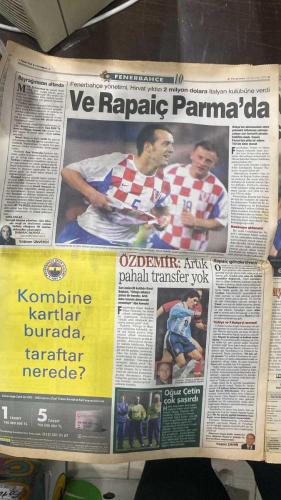FOTOMAÇ SPOR GAZETESİ - TURKISH NEWSPAPER - DOĞUM GÜNÜ HEDİYESİ  - EKSİKSİZ TAM TAKIM GAZETE - 20 HAZİRAN 2002 PERŞEMBE  RÜŞTÜ REÇBER - ALPAY ÖZALAN - ÜMİT DAVALA - HAKAN ŞÜKÜR - EMRE BELÖZOĞLU - OKAN BURUK - YILDIRAY BAŞTÜRK - ŞENOL GÜNEŞ - HASAN ŞAŞ - BÜLENT KORKMAZ - ERGÜN PENBE - TUGAY KERİMOĞLU - OSCAR RUIZ - AZİZ YILDIRIM - ALİ YILDIRIM - ORTEGA - ALMEYDA - WASHINGTON - SERGEN YALÇIN - AHMET DURSUN - YILDIRIM DEMİRÖREN - HÜSNÜ GÜRELİ - İBRAHİM ALTINSAY - ALİ DÜRÜST - OZHAN CANAYDIN - MONDRAGON - PASCAL NOUMA - BURAK ELMAS - OSCAR CORDOBA - ZAGO - JANCKER - CAPONE  DÜNYA KUPASI’NDA TÜRK YILDIZLAR AVRUPA DEVLERİNİN RADARINDA: EMRE İÇİN ARSENAL, HASAN İÇİN JUVENTUS VE ROMA, ALPAY İÇİN DORTMUND, YILDIRAY İÇİN BAYERN DEVREDE - RÜŞTÜ MANCHESTER UNITED’IN HEDEFİNDE - ÜMİT DAVALA İÇİN MANCHESTER VE MİLAN TAKİPTE - HASAN ŞAŞ’A GALATASARAY’DAN 3 YIL İÇİN 3.3 MİLYON DOLAR TEKLİF - GALATASARAY JANCKER İÇİN BAYERN MÜNİH’LE PAZARLIKTA, FİYAT 5.5 MİLYON DOLARA İNDİ - MONDRAGON’UN FRANSA YASAĞI