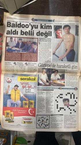 FOTOMAÇ SPOR GAZETESİ - TURKISH NEWSPAPER - DOĞUM GÜNÜ HEDİYESİ  - EKSİKSİZ TAM TAKIM GAZETE - 22 HAZİRAN 2002 CUMARTESİ  ALMEYDA - JILBERTO SILVA - SADETTİN SARAN - HAKAN BİLAL KUTLUALP - LORANT - ALİ GÜNEŞ - WASHINGTON - REVIVO - ORTEGA - CEYHUN - YUSUF - OKTAY - MUSTAFA DOĞAN - RAPAIÇ - OGÜN - MONDRAGON - HASAN ŞAŞ - CAPONE - FATİH TERİM - MAURICIO POCHETTINO - DJALMINHA - ALPAY ÖZALAN - HAKAN ŞÜKÜR - ŞENOL GÜNEŞ - BRUNO METSU - HAKAN ÜNSAL - ERGÜN PENBE - ABDULLAH ERCAN - OSCAR RUIZ  TÜRKİYE SENEGAL KARŞISINDA: ÇEYREK FİNAL YETMEZ, HEDEF YARI FİNAL - OSAKA’DA SAHNE ALIYORUZ, MAÇI OSCAR RUIZ YÖNETECEK - HAKAN ÜNSAL SAKAT, YERİNE ERGÜN YA DA ABDULLAH - ŞENOL GÜNEŞ: “OYUNCULARIMDAN OLAĞANDIŞI BİR ŞEY İSTEMİYORUM, SADECE BİRAZ DAHA FAZLA GAYRET” - ALPAY: “SENEGAL’İ YENİP DÜNYANIN EN İYİ 4 TAKIMINDAN BİRİ OLACAĞIZ” - HAKAN ŞÜKÜR: “İŞİMİZ BİTMEDİ, DAHA ÇOK ZAFER VAR” - BREZİLYA İNGİLTERE’Yİ YENEREK YARI FİNALDE, ALMANYA ABD’Yİ ELEDİ - FENERBAHÇE SON YABANCI TRANSFERİNDE GILBERTO SILVA’YI