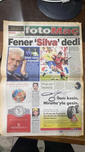 FOTOMAÇ SPOR GAZETESİ - TURKISH NEWSPAPER - DOĞUM GÜNÜ HEDİYESİ  - EKSİKSİZ TAM TAKIM GAZETE - 22 HAZİRAN 2002 CUMARTESİ  ALMEYDA - JILBERTO SILVA - SADETTİN SARAN - HAKAN BİLAL KUTLUALP - LORANT - ALİ GÜNEŞ - WASHINGTON - REVIVO - ORTEGA - CEYHUN - YUSUF - OKTAY - MUSTAFA DOĞAN - RAPAIÇ - OGÜN - MONDRAGON - HASAN ŞAŞ - CAPONE - FATİH TERİM - MAURICIO POCHETTINO - DJALMINHA - ALPAY ÖZALAN - HAKAN ŞÜKÜR - ŞENOL GÜNEŞ - BRUNO METSU - HAKAN ÜNSAL - ERGÜN PENBE - ABDULLAH ERCAN - OSCAR RUIZ  TÜRKİYE SENEGAL KARŞISINDA: ÇEYREK FİNAL YETMEZ, HEDEF YARI FİNAL - OSAKA’DA SAHNE ALIYORUZ, MAÇI OSCAR RUIZ YÖNETECEK - HAKAN ÜNSAL SAKAT, YERİNE ERGÜN YA DA ABDULLAH - ŞENOL GÜNEŞ: “OYUNCULARIMDAN OLAĞANDIŞI BİR ŞEY İSTEMİYORUM, SADECE BİRAZ DAHA FAZLA GAYRET” - ALPAY: “SENEGAL’İ YENİP DÜNYANIN EN İYİ 4 TAKIMINDAN BİRİ OLACAĞIZ” - HAKAN ŞÜKÜR: “İŞİMİZ BİTMEDİ, DAHA ÇOK ZAFER VAR” - BREZİLYA İNGİLTERE’Yİ YENEREK YARI FİNALDE, ALMANYA ABD’Yİ ELEDİ - FENERBAHÇE SON YABANCI TRANSFERİNDE GILBERTO SILVA’YI