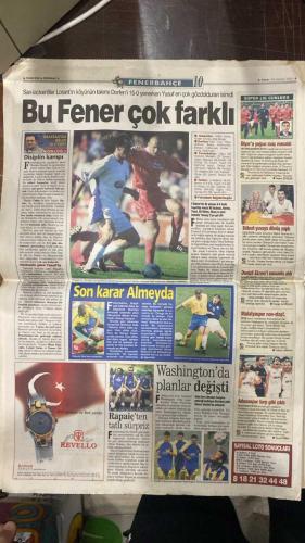 FOTOMAÇ SPOR GAZETESİ - TURKISH NEWSPAPER - DOĞUM GÜNÜ HEDİYESİ  - EKSİKSİZ TAM TAKIM GAZETE -30 HAZİRAN 2002 PAZAR  HAKAN ŞÜKÜR - İLHAN MANSIZ - ÜMİT DAVALA - RÜŞTÜ REÇBER - ALPAY ÖZALAN - BÜLENT KORKMAZ - FATİH AKYEL - ERGÜN PENBE - TUGAY KERİMOĞLU - EMRE BELÖZOĞLU - YILDIRAY BAŞTÜRK - HASAN ŞAŞ - HAKAN ÜNSAL - OKAN BURUK - ŞENOL GÜNEŞ - HALUK ULUSOY - ELVIR BALİÇ - BURAK ELMAS - FATİH TERİM - FABIO PINTO - FELIPE - AZİZ YILDIRIM - ARIEL ORTEGA - REVIVO - GILBERTO SILVA - NİHAT KAHVECİ - SİMAO  TÜRKİYE TARİH YAZDI: GÜNEY KORE’Yİ 3-2 YENEREK DÜNYA KUPASI’NDA ÜÇÜNCÜ OLDU - HAKAN ŞÜKÜR 11 SANİYEDE TARİHE GEÇTİ, KUPA TARİHİNİN EN ERKEN GOLÜNÜ ATTI - İLHAN MANSIZ İKİ GOLLE KAHRAMAN OLDU - ŞENOL GÜNEŞ: “FİNALE ÇIKAMADIK AMA FUTBOLCULARIMLA GURUR DUYUYORUM” - HALUK ULUSOY: “ARTIK BİR MARKA OLDUK, DÜNYA BİZE HAYRAN” - MİLLİLER İSTANBUL’DA MUHTEŞEM KARŞILAMA TÖRENİYLE TAKSİM’DE HALKLA BULUŞUYOR - TARKAN MİLLİ TAKIM İÇİN YAPTIĞI ŞARKIYI SAHNEDE SESLENDİRECEK -PEPSİ MİLLİ TAKIM POSTERİ