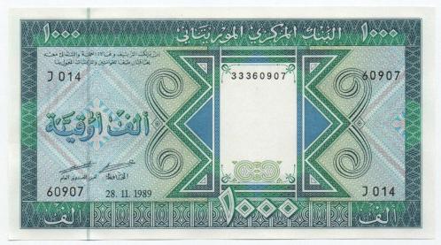 Moritanya 1989 Yılı 1.000 Ouguiya ÇİL