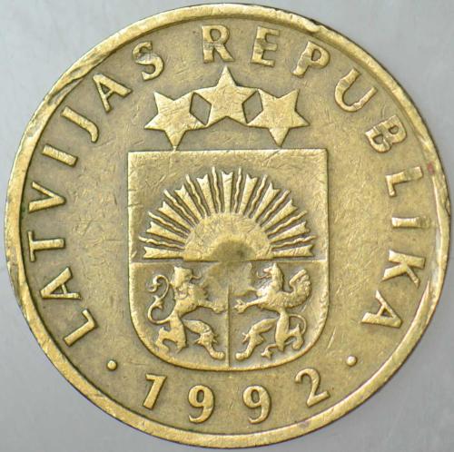 LETONYA 5 SANTIMU 1992 LATVİYA.
