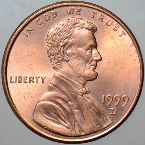 AMERİKA 1 CENT 1999 D. LINCOLN MEMORIAL CENT. 19 mm. ÇİL(-)