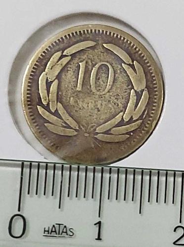 1949 10 KURUŞ ORİJİNAL MADENİ PARA B2CC1 NADİR