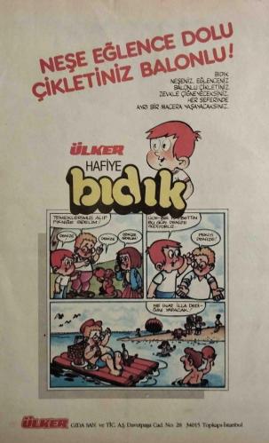 GÜNEŞ ÇOCUK 7 HAZİRAN 1986 ( BUFFALO BİLL- MANGA,ŞEKER KIZ CANDY ) + GÜNEŞ ÇOCUK EKSTRA/ ARKA KAPAKTA ÇİKLET REKLAM, HAFİYE BIDIK-ÜLKER