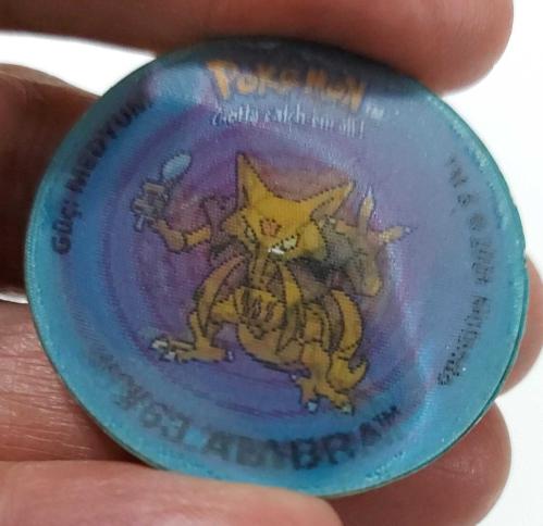 LAYS POKEMON TV TASO 65 ALAKAZAM MEDYUM ÇİFT YANSIMALI ORİJİNAL 3M1E1A NADİR