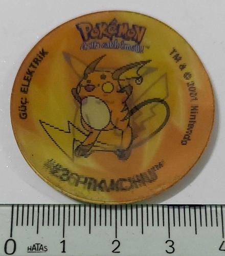 LAYS POKEMON TV TASO 25 PIKACHU GÜÇ ELEKTRİK ÇİFT YANSIMALI ORİJİNAL 2K1UU1 NADİR