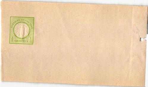 1872 ALMANYA POSTA ETİKETİ 1/3 GROSCHEN ANTETLİ