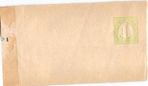 1872 ALMANYA POSTA ETİKETİ 1/3 GROSCHEN ANTETLİ