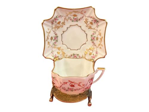 limoges 3 yudumluk el boyaması fincan