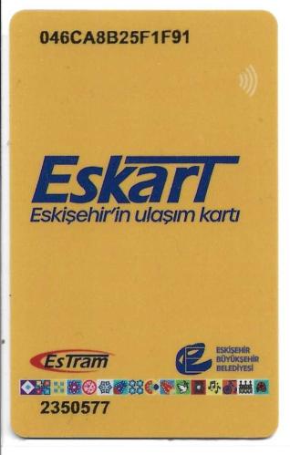K = ULAŞIM  KARTI ( ESKİŞEHİR ) ES  KART - 2026 ( KULLANILMAMIŞ ) SIFIR ve NADİR