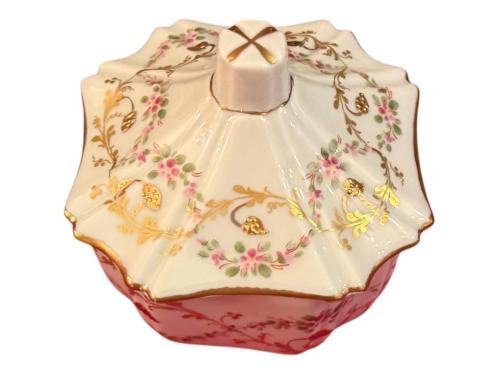 limoges el boyaması şekerlik - 9 cm x 7,5 cm x 7,5 cm