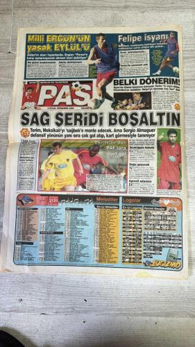 PAS SPOR GAZETESİ - 05 EYLÜL 2002 - FENER Sambacı mı  - KANARYA'YA REVİVO MÜJDESİ  - SUSUN ARTIK  - FENER ÖZEL TARİFE GİDECEK  - MİLLİ YASAK  - ERGÜN'ÜN EYLÜL'Ü  - FELİPE İSYANI  - BELKİ DÖNERİM  - SAĞ ŞERİDİ BOŞALTIN  - BASKETBOL İÇİN KARAR HAFTAYA  - CANAYDIN'A BASKI  - CHRİSTİAN'DAN PAF'LARA DÖRT GOL  - SOLNA PİTBULL GİBİDİR  - HAZIR  - İNANCIN ZARAFETİ  - UHRİN TAM BİR KURTTUR  - SERGİO İDDİALI  - BURNUMDA TÜTÜYOR  - BENSİZ DE YENERLER  - MİLLİ FORMA BAŞKA  - DEVLER UTANDIRDI  - KADIKÖY'DE ŞAŞIRACAKLAR  - GÜZİDE BİR SPOR AŞIĞI  - ÇEKİCİ GÜZEL VE YETENEKLİ  - DERSİMİZ SLOVAKYA  - MİLLİLER STRES ATTI  - SAMSUNSPOR'DA REVİZYON KAPIDA  - ELAZIĞ'DA BULAK ÇIKMAZI  - DENİZLİ'DE HATA YAPAN YANACAK  - FENER DÜŞÜNSÜN  - HADİ TÜRKMEN  - ORTEGA  - ÖZDEMİR  - JOHNSON  - ABDULLAH  - APO  - CELALETTİN BİLGİÇ  - REVİVO  - YUSUF  - CEYHUN  - TUNCAY  - ÜMİT ÖZAT  - M.DOĞAN  - LORANT  - MİROSLAV STEVİC  - HAKAN  - CEM KARACA  - FATİH  - OGÜN  - ERGÜN  - FELİPE  - TERİM  - SERGİO ALMAGUER